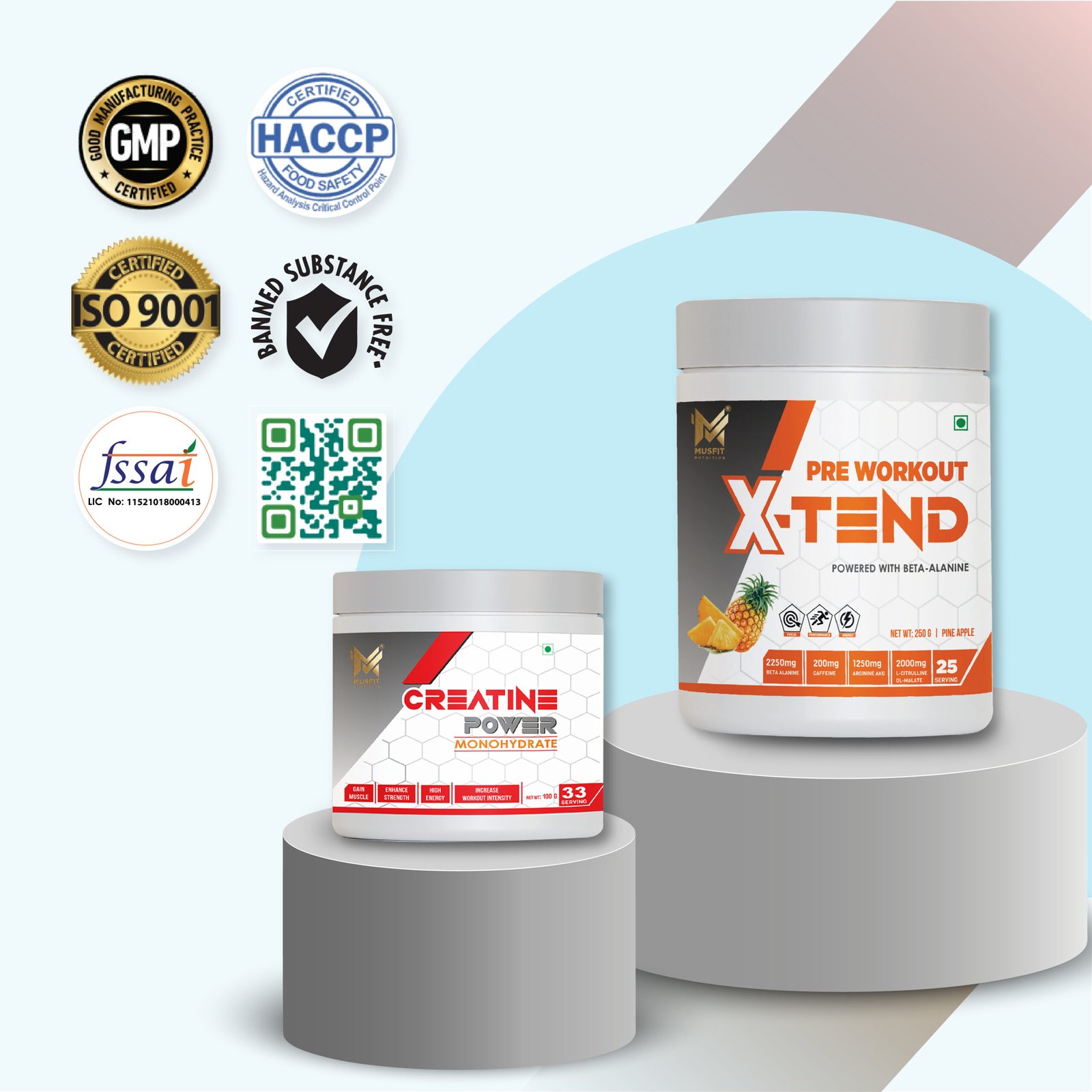 Combo Offer 2 X-TEND Pre Workout + CREATINE Power